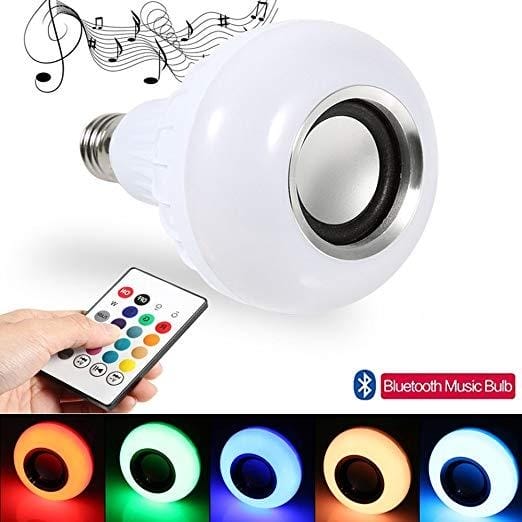 Led music bulb RGB wireless bluetooth light bulb with speaker / 24-key remote control bulb